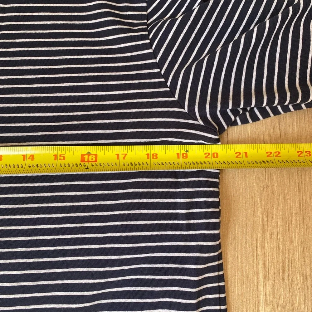 SCOTCH&SODA Men Navy and White Striped Long Sleeve Shirt Size L - Picture 5 of 7